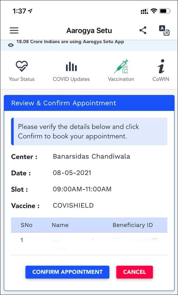 confirm the appointment